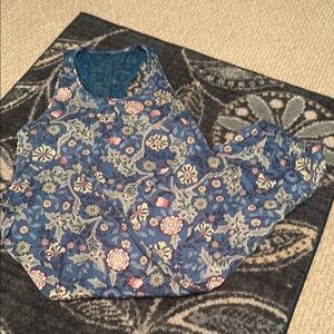 Floral Blue Pajama Set